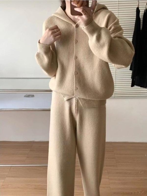 니트셋업 니트바지 후드니트 세트