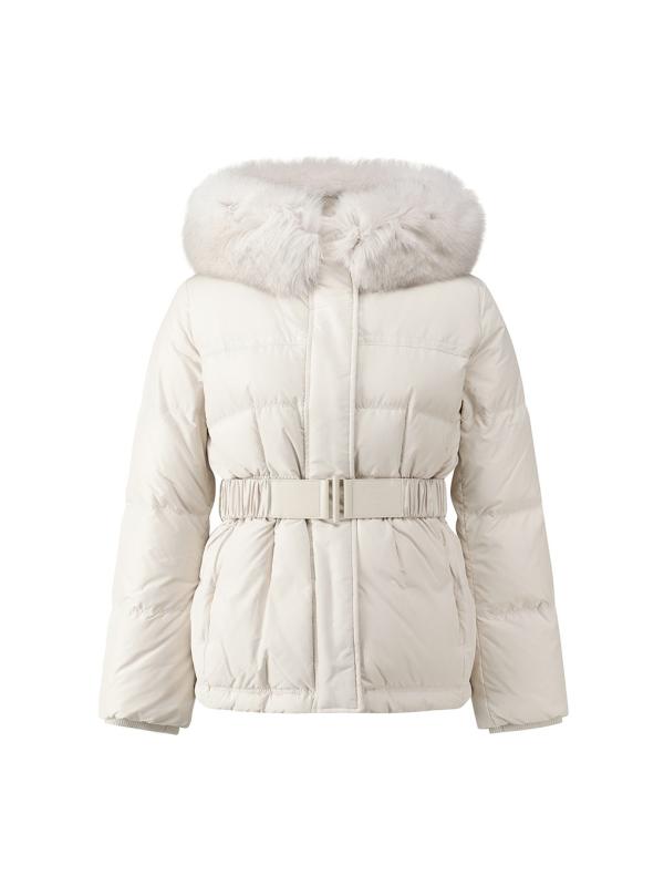 듀엘 폭스퍼 후드 구스 패딩점퍼 L224PSG032 LE1214175968