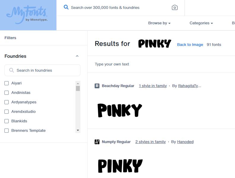 이미지로 영문 폰트 찾기