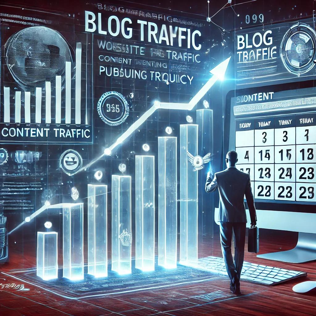 거대한 PC화면, 여러가지 그래프를 향해 정장을 입은 한 남자가 걸어가고 있다.