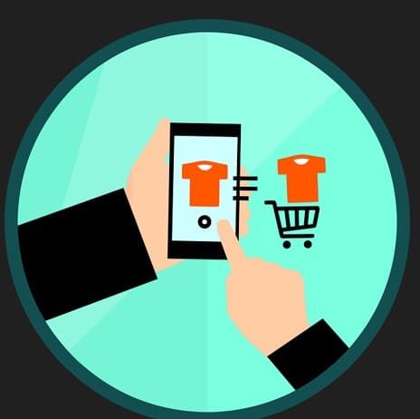 후대폰으로쇼핑하는이미지