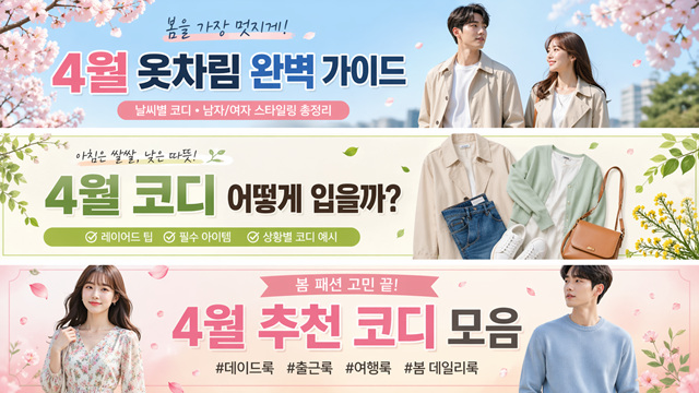 4월 옷차림추천코디