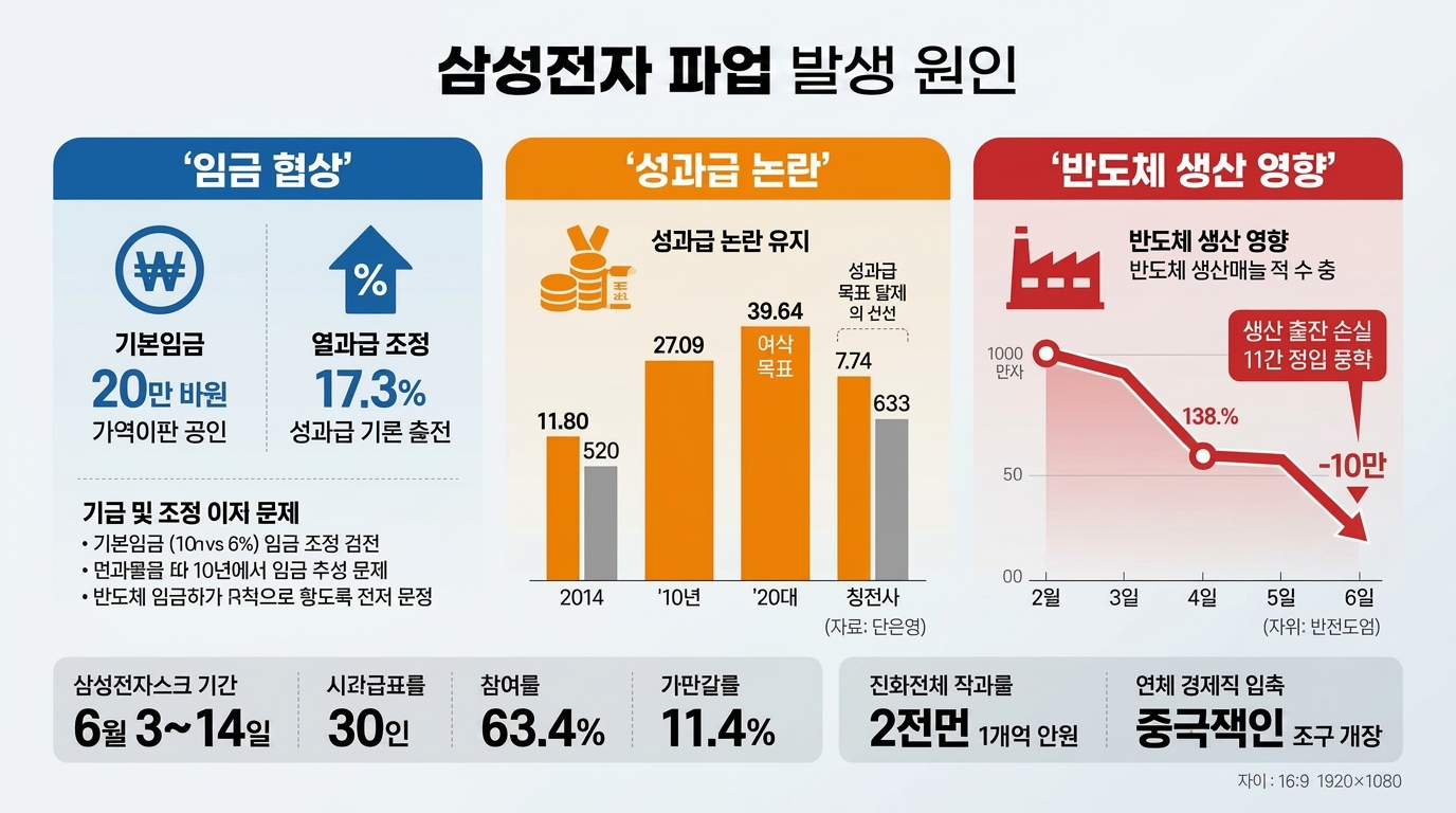 삼성전자 파업 영향 인포그래픽