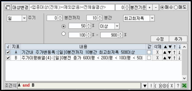 조건검색기 제작 예시 1)