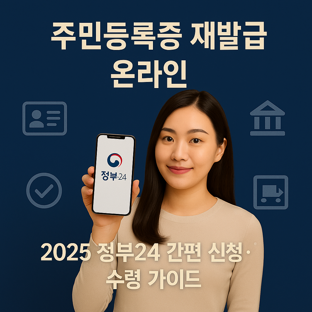 주민등록증 재발급 온라인 ｜ 2025 정부24 간편 신청&middot;수령 가이드