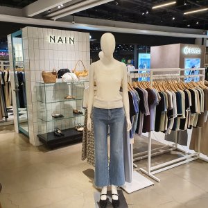 나인 베이직 스퀘어 슬리브리스 니트 T-6511