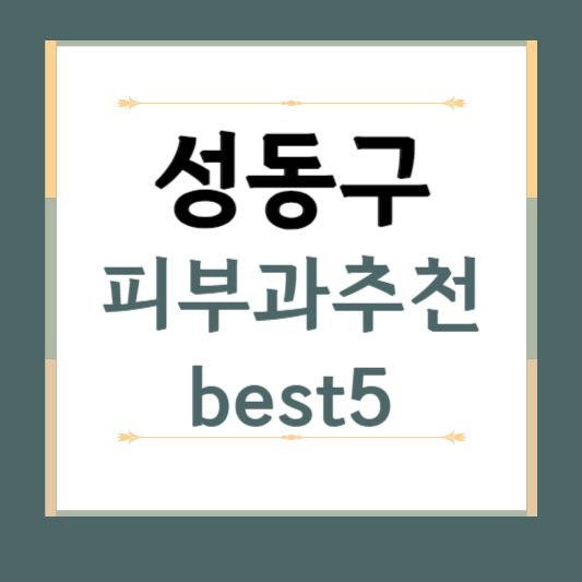 서울시 성동구 피부과 추천 BEST5 ❘ 전문의, 필러, 보톡스, 기미, 여드름 ❘ 잘하는 곳