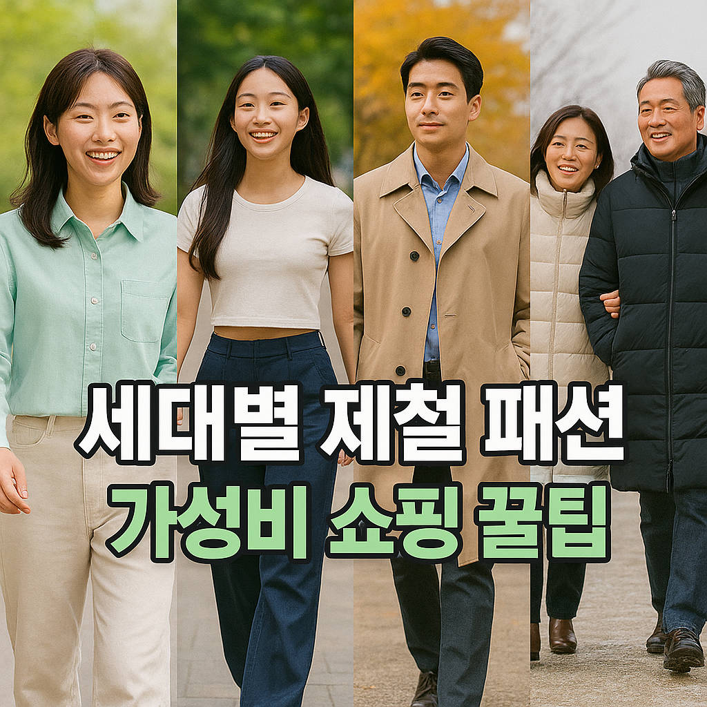 계절별 세대 패션을 보여주는 가성비 스타일링