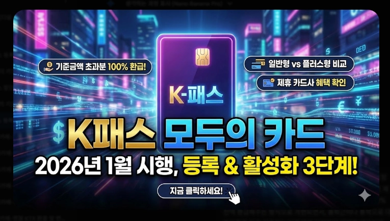 2026 K패스 등록 활성화(단계, 계산, 비교)(+FAQ)