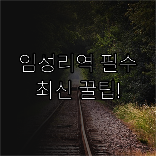 임성리역 열차 시간표와 간이역 이용 ..