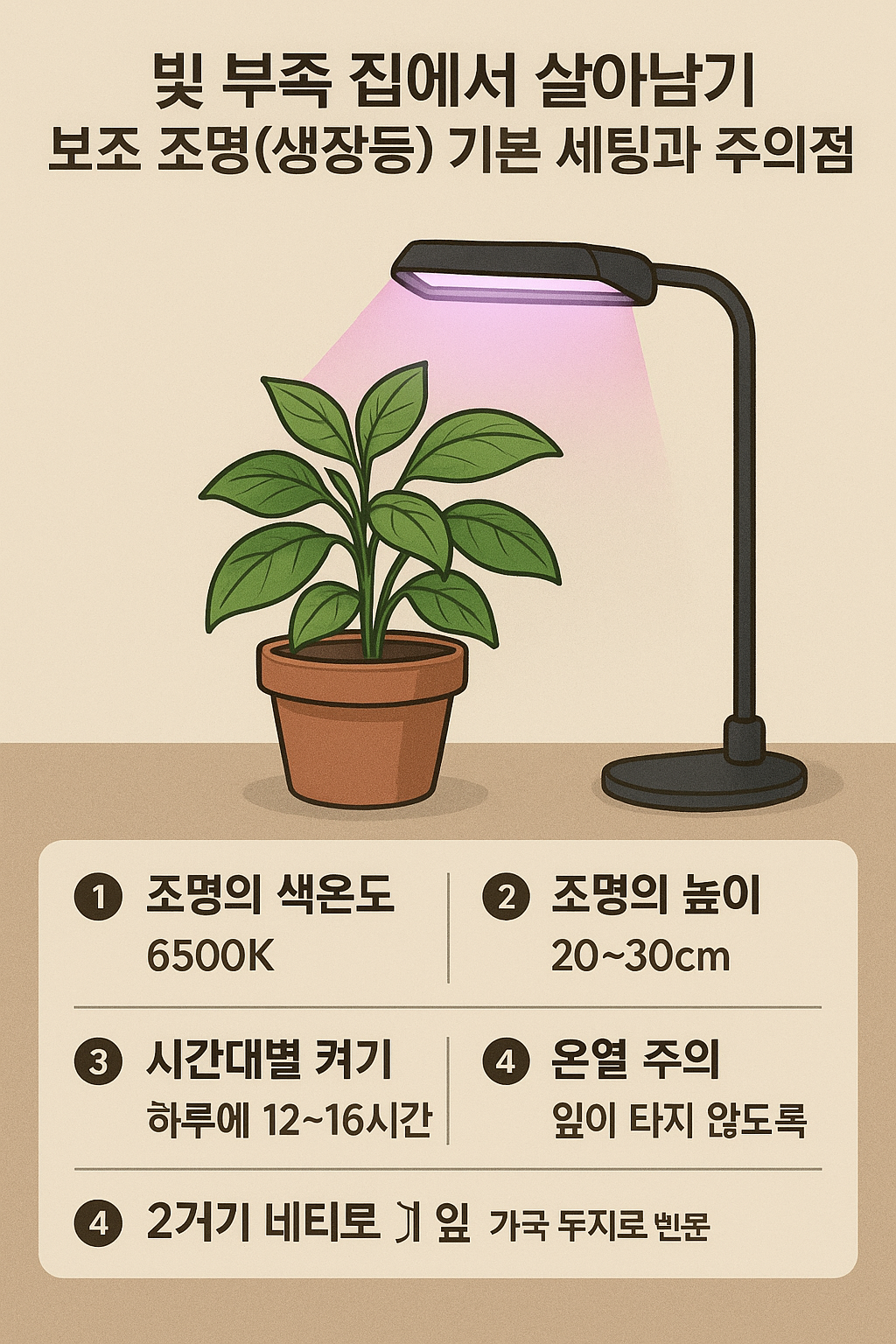 빛 부족 집에서 식물 키우기