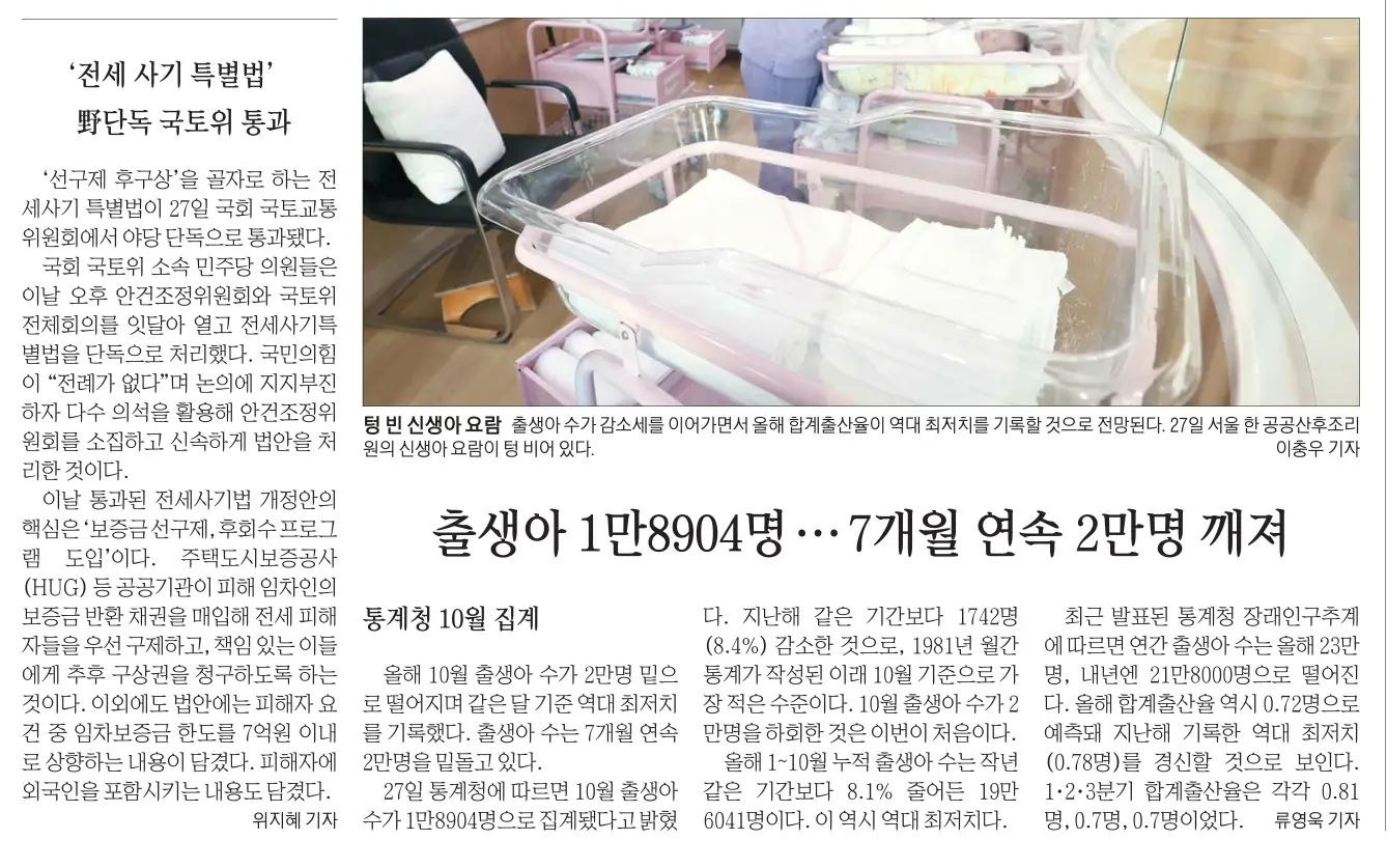 12월 28일 목 신문스크랩