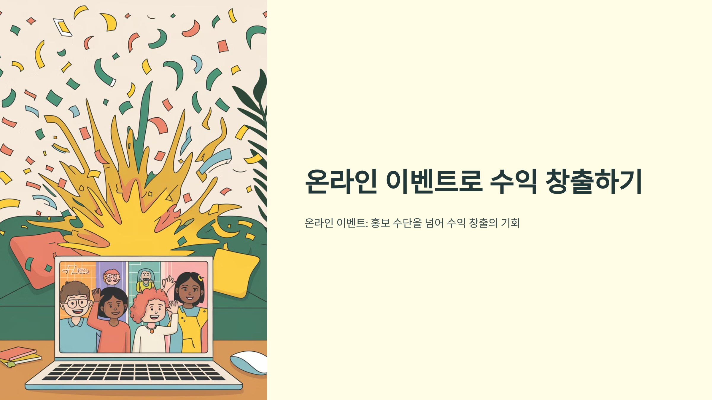 온라인 이벤트 기획으로 수익화하는 법