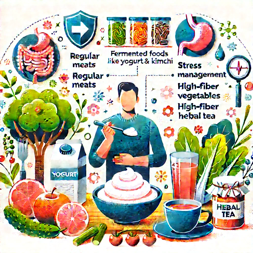 위건강을 위한 식품과 습관 이미지