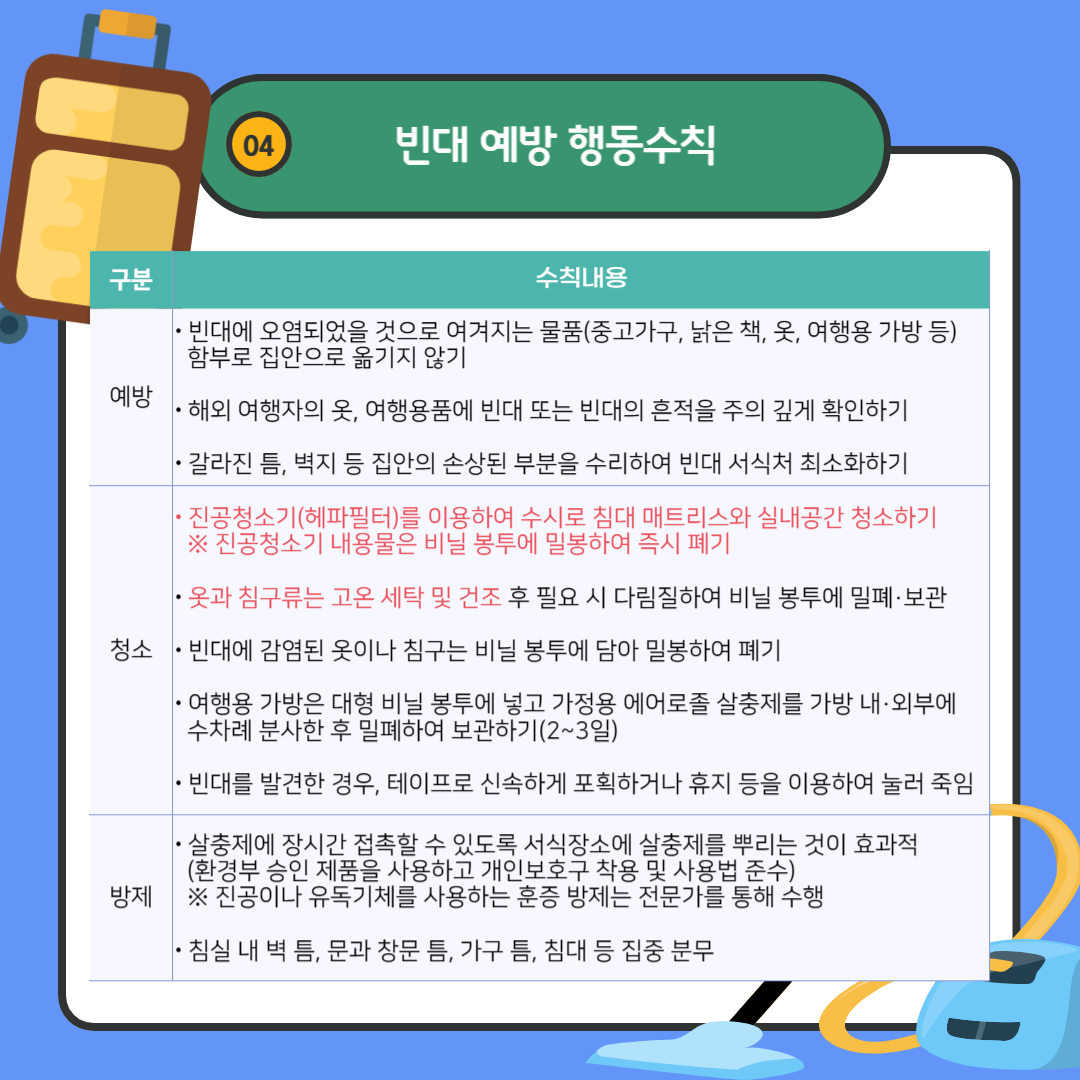 빈대예방수칙
