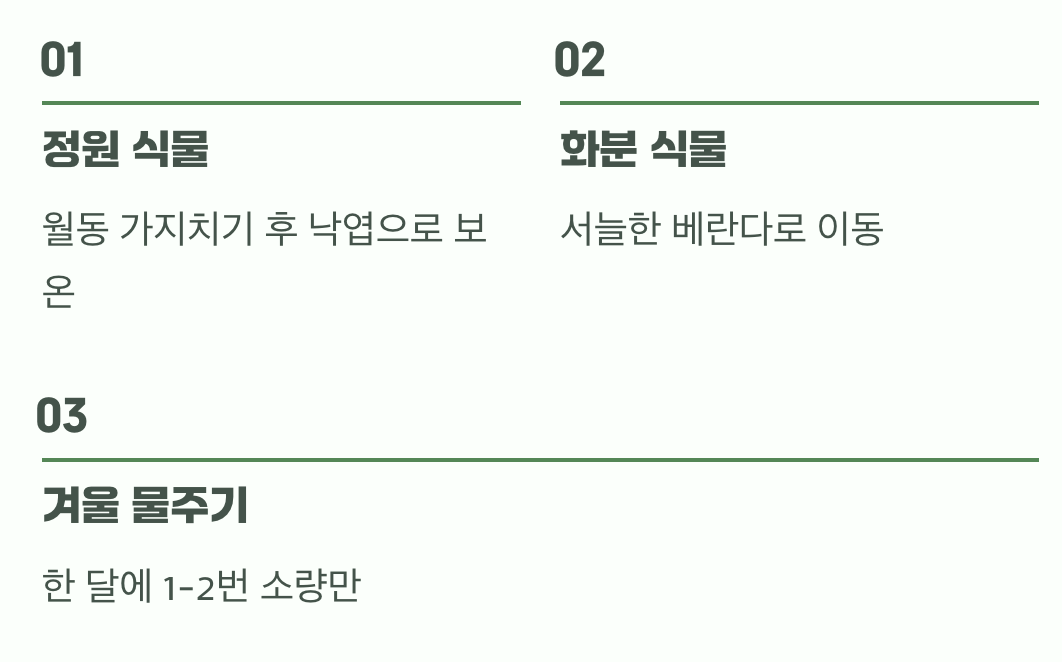 5. 가장 중요한 숙제, 겨울나기 준비