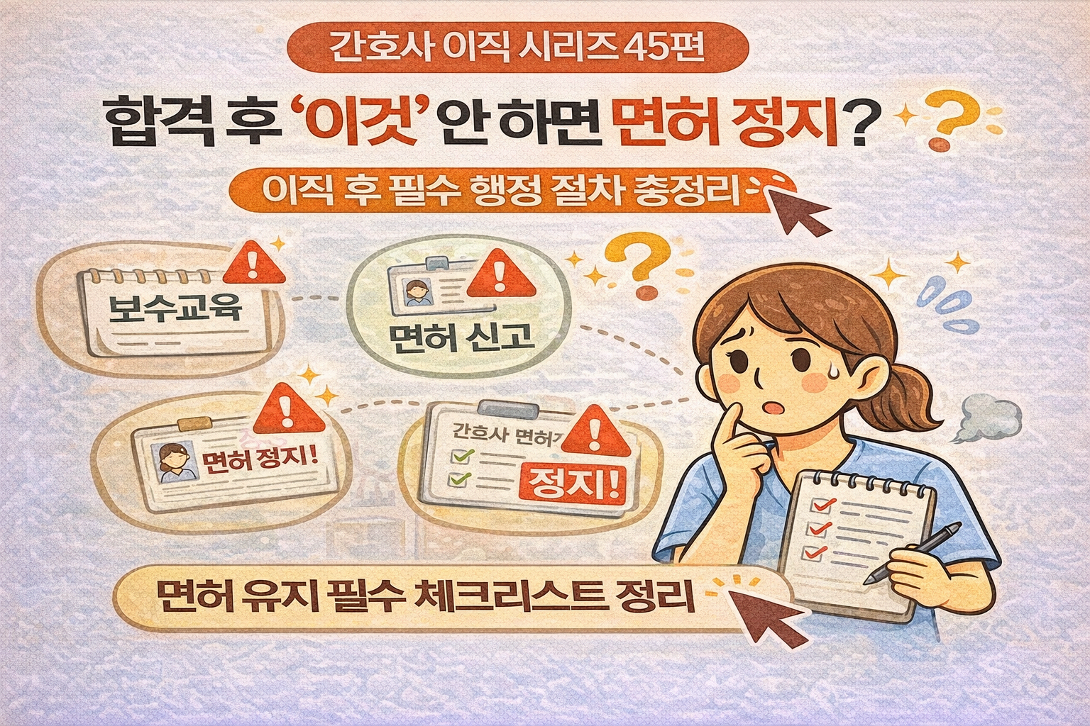 🩺 간호사 이직 시리즈 45편: 합격 후 '이것' 안 하면 면허 정지? ❘ 이직 후 필수 행정 절차 총정리