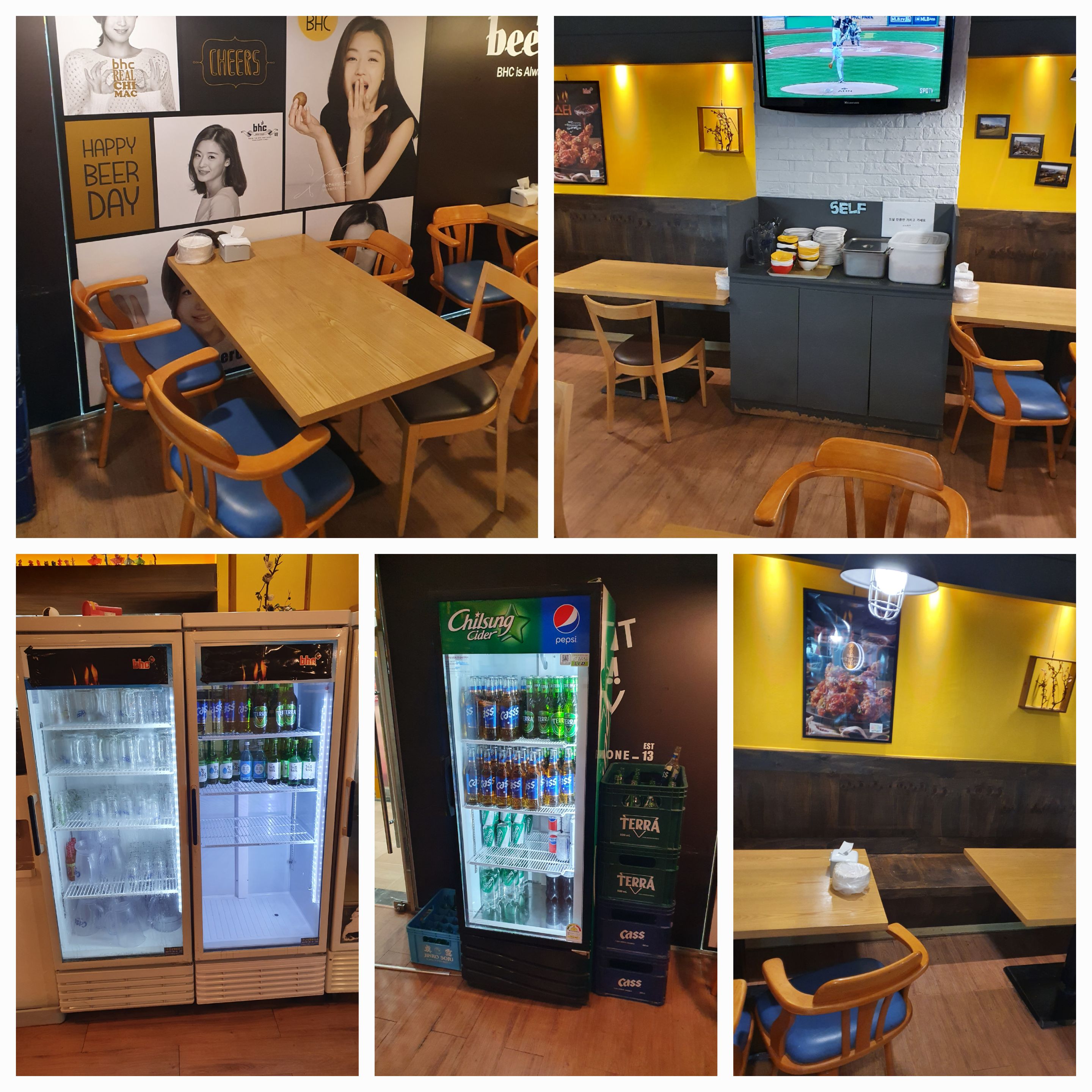 BHC치킨매장 델피노점 매장이 넓어서 치맥하기 좋다!