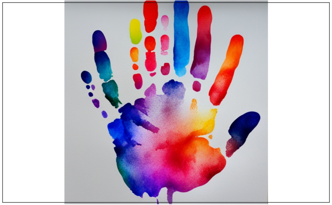 손바닥을 찍어서 그린 그림