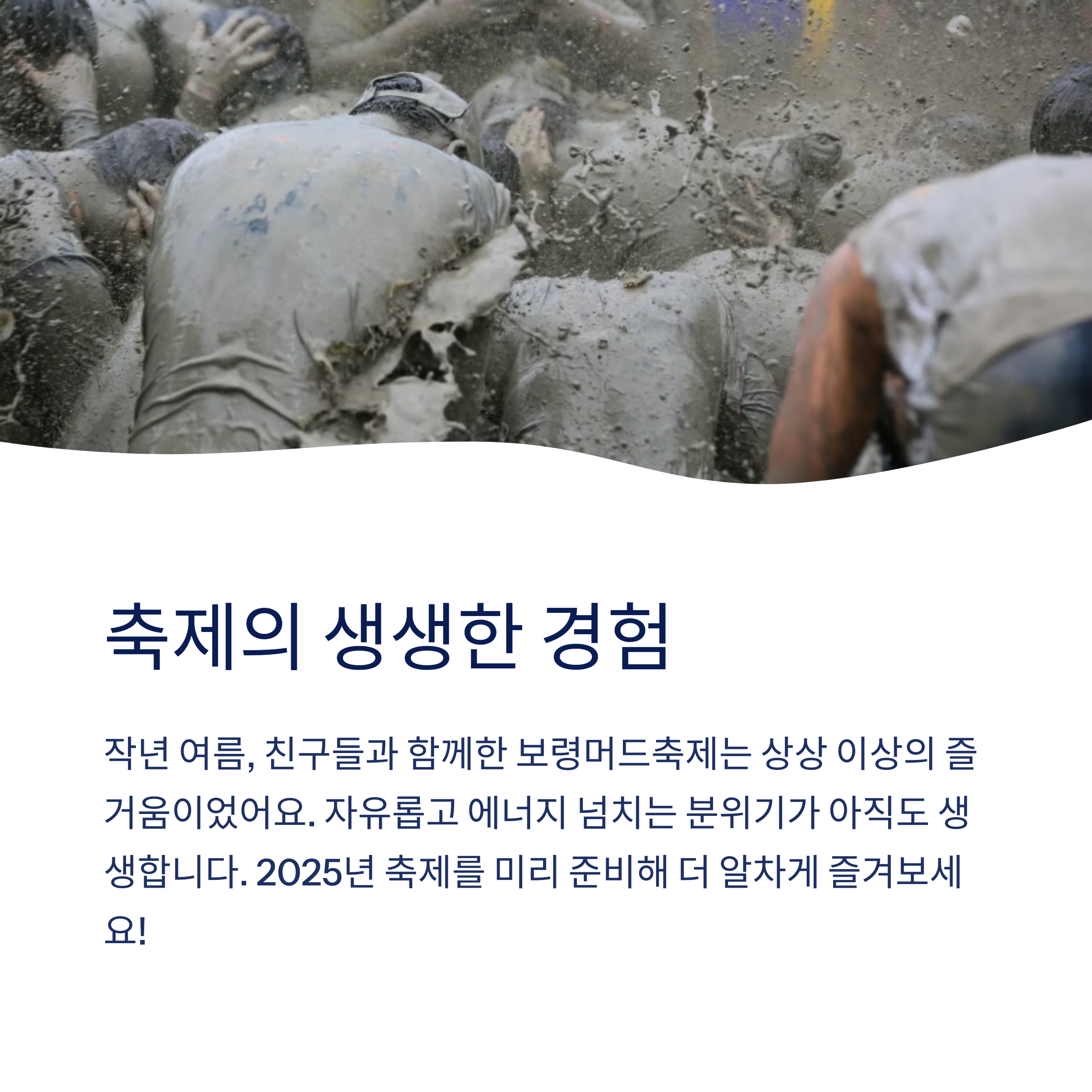 축제의 생생한 경험