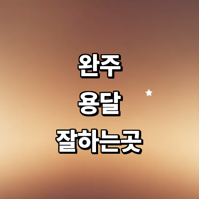 완주군 용달
