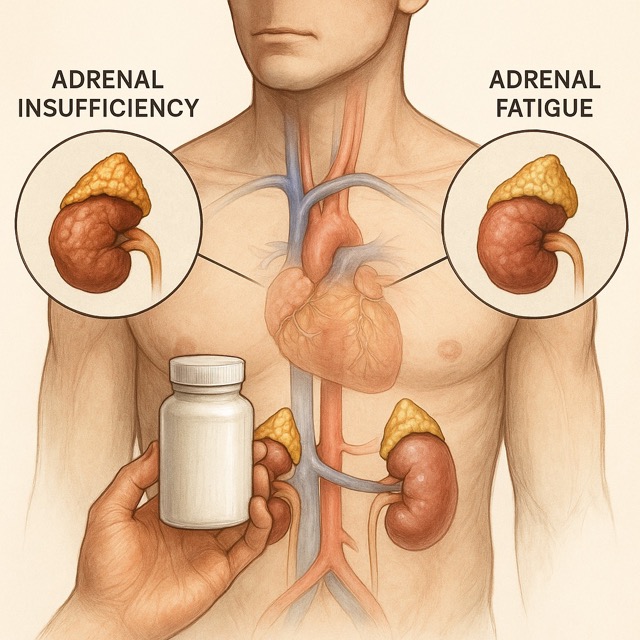 부신과 혈관을 입체적으로 표현한 사실적인 의학 일러스트(출처: 자체제작)