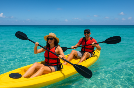 하와이에서 카약체험 관련 이미지
