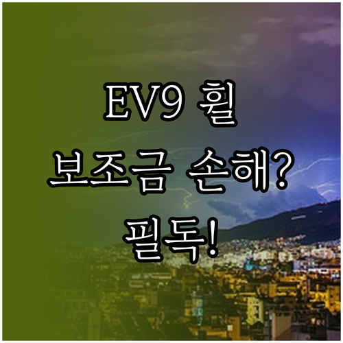 EV9 롱레인지 20인치 휠 선택 시..