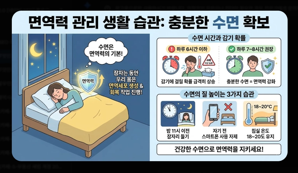 면역력 높이는 음식 베스트 10 [2026년판] 강화 식품 섭취법 및 생활 습관 총정리