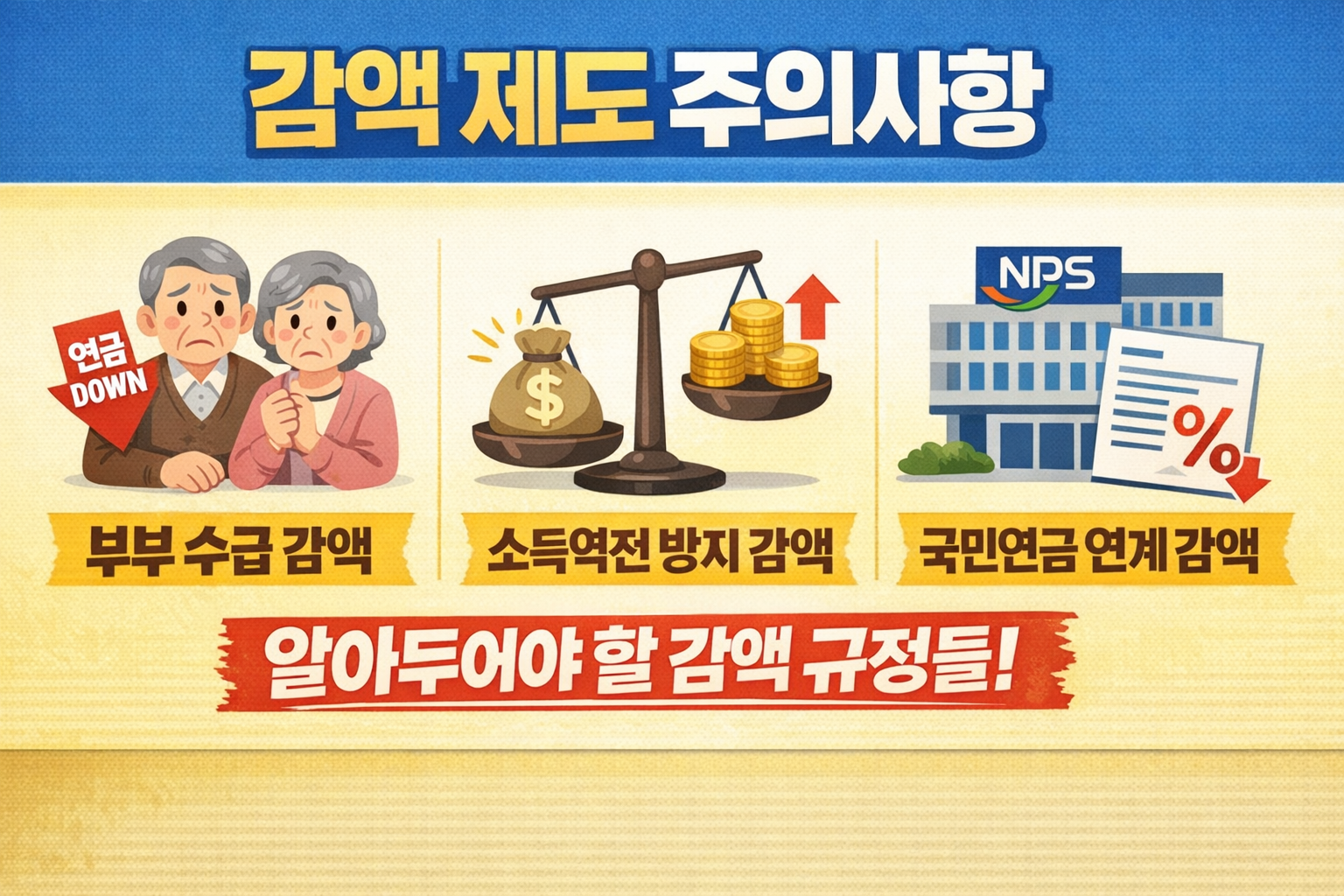 부부 수급 감액과 소득역전 방지 감액주의사항