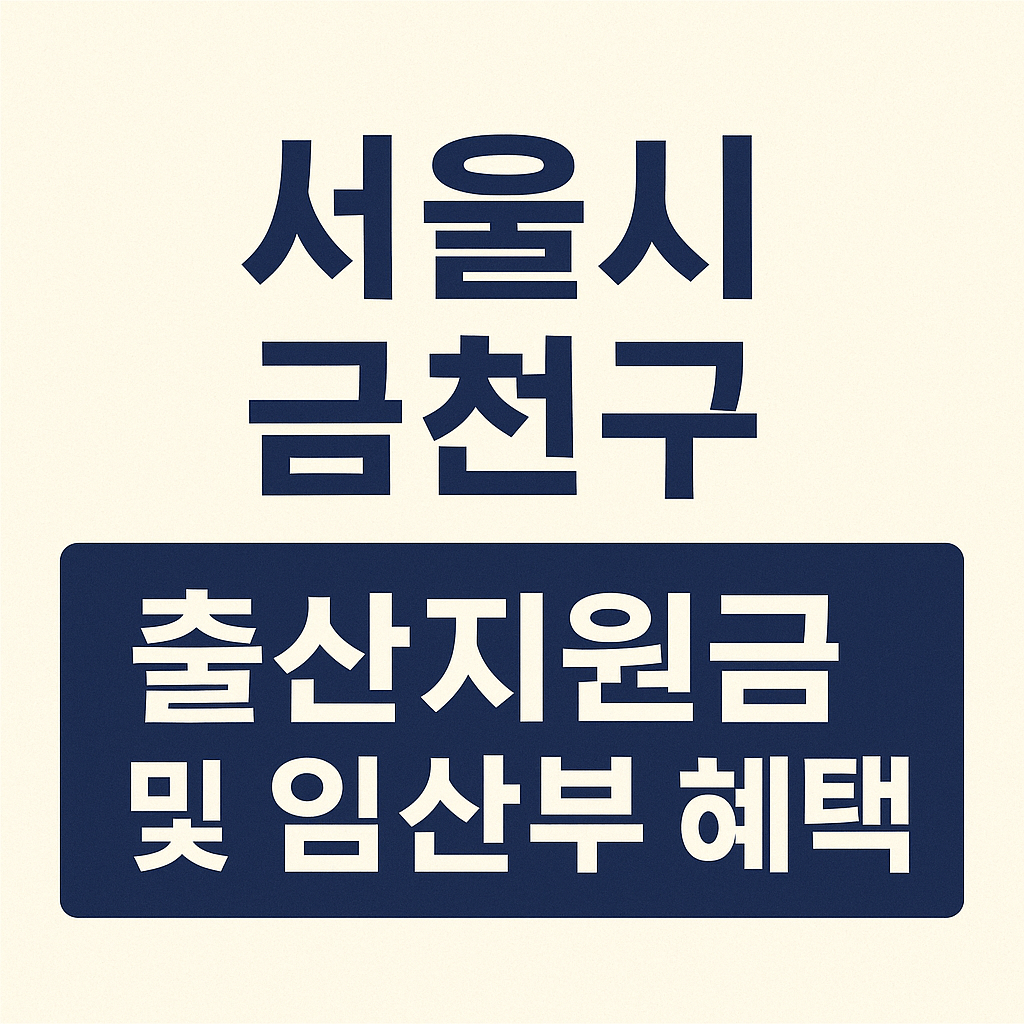 서울시 금천구 출산지원금