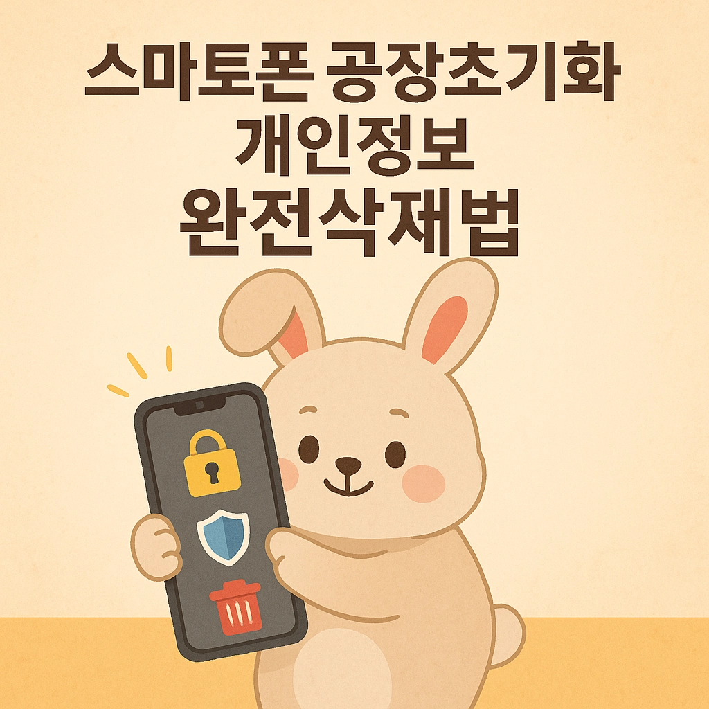 스마트폰 초기화해도 개인정보 유출 완전삭제법