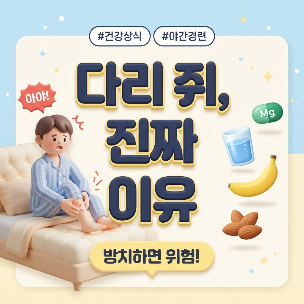 다리에 쥐나는 이유와 치료