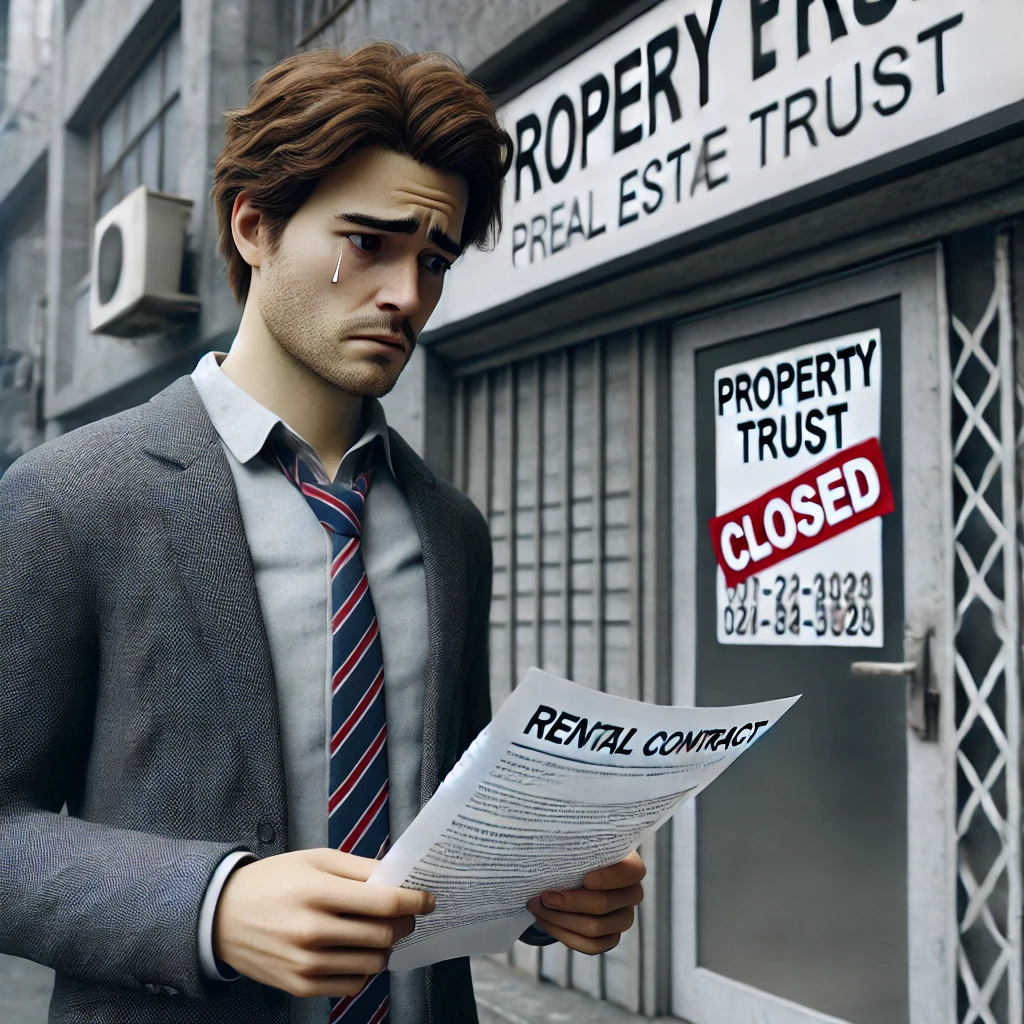 전세사기 피해로 울상 짖고 있는 한 남자