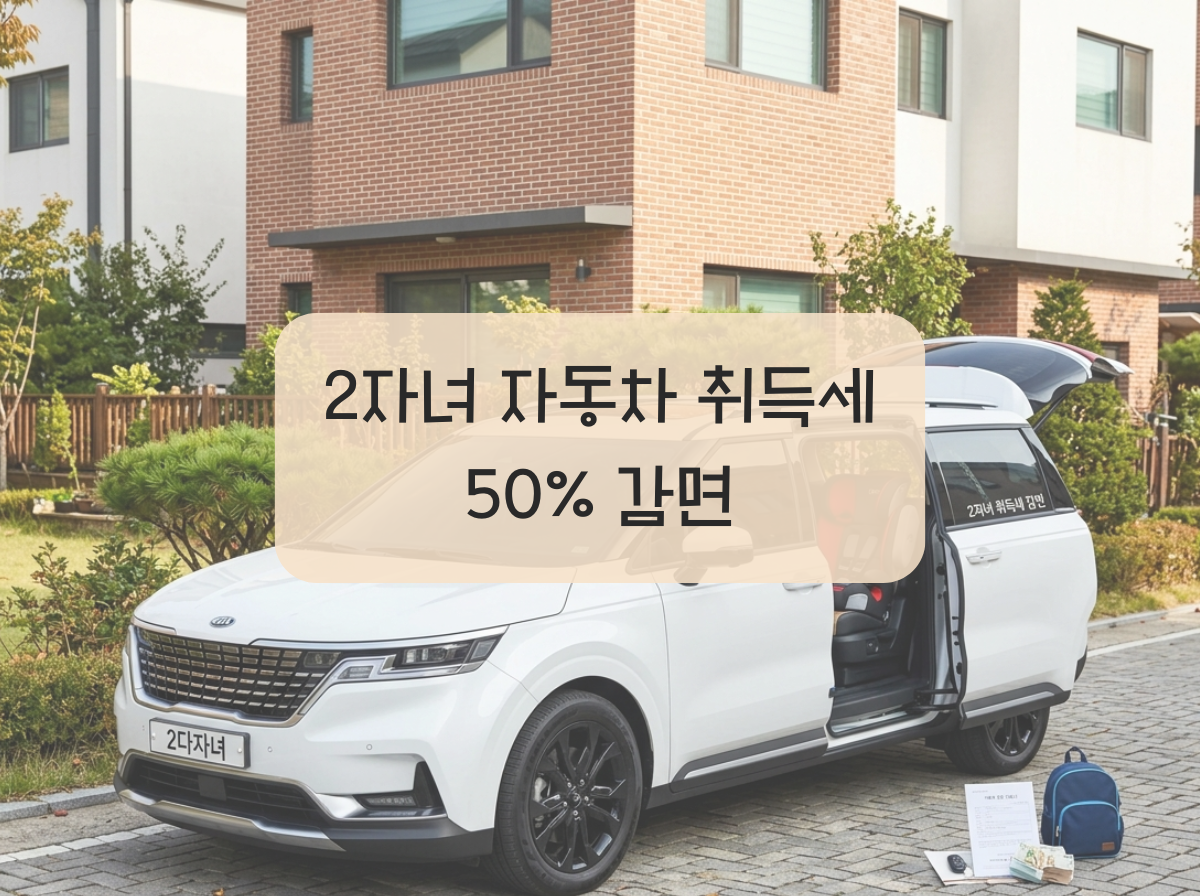 다자녀 자동차 취득세 감면