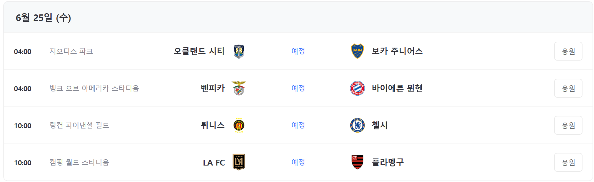 클럽 월드컵 일정