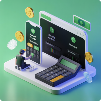 실업급여 모의계산 이미지