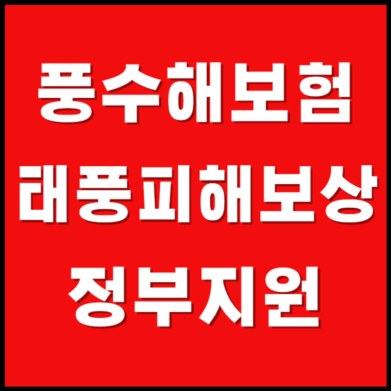 풍수해보험 태풍 피해 보상 정부지원