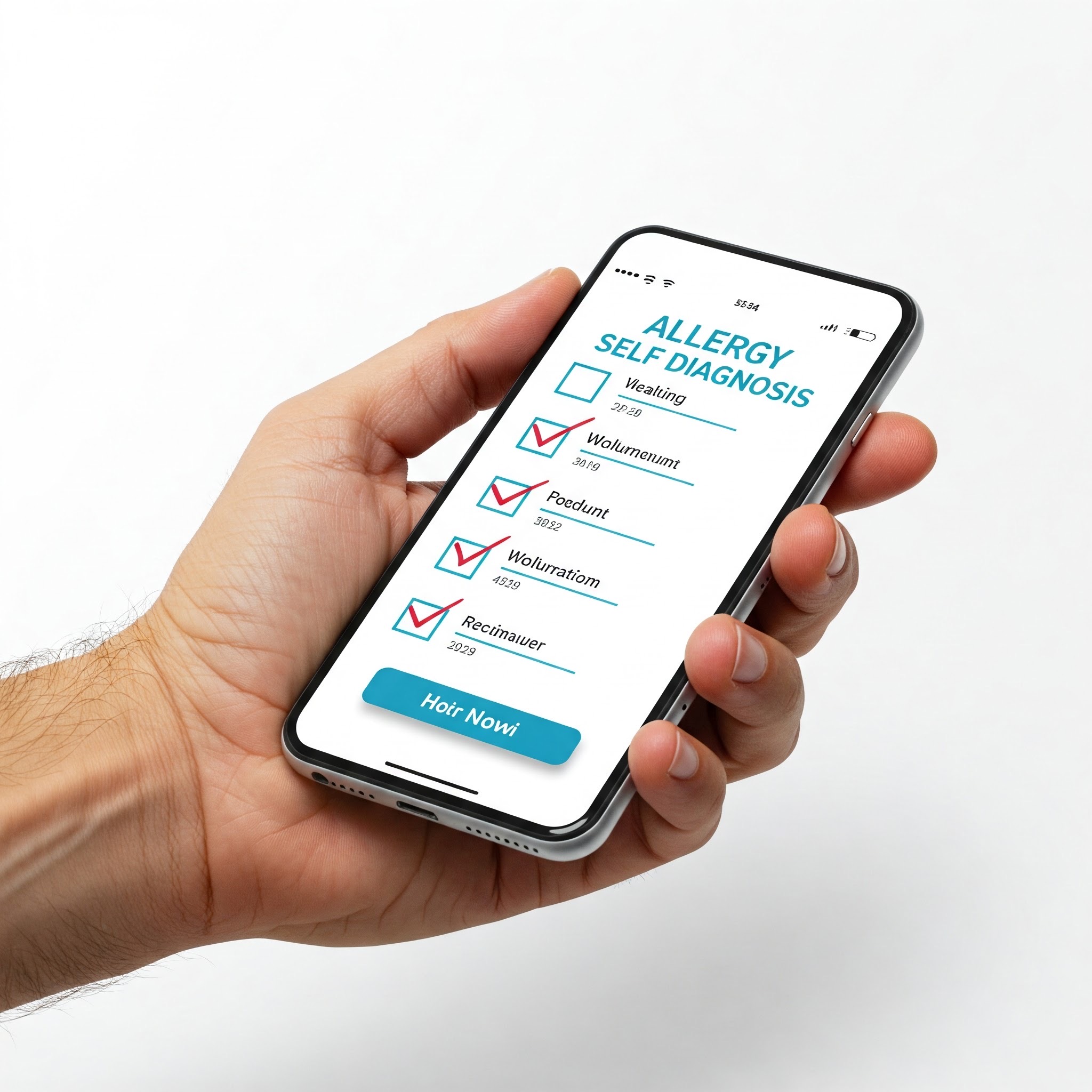 스마트폰에 체크리스트를 보는 모습