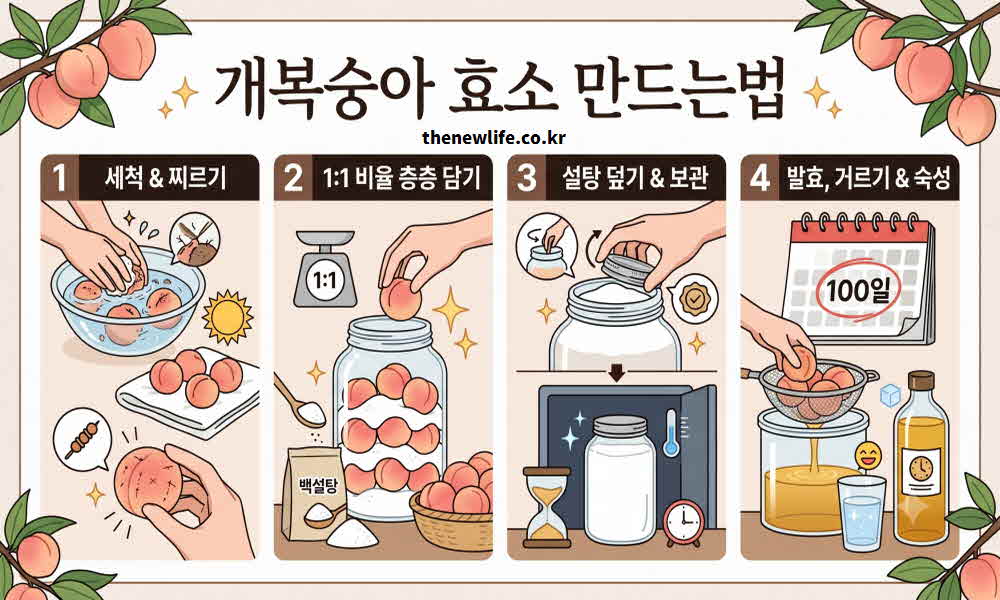 개복숭아 효소 만드는법