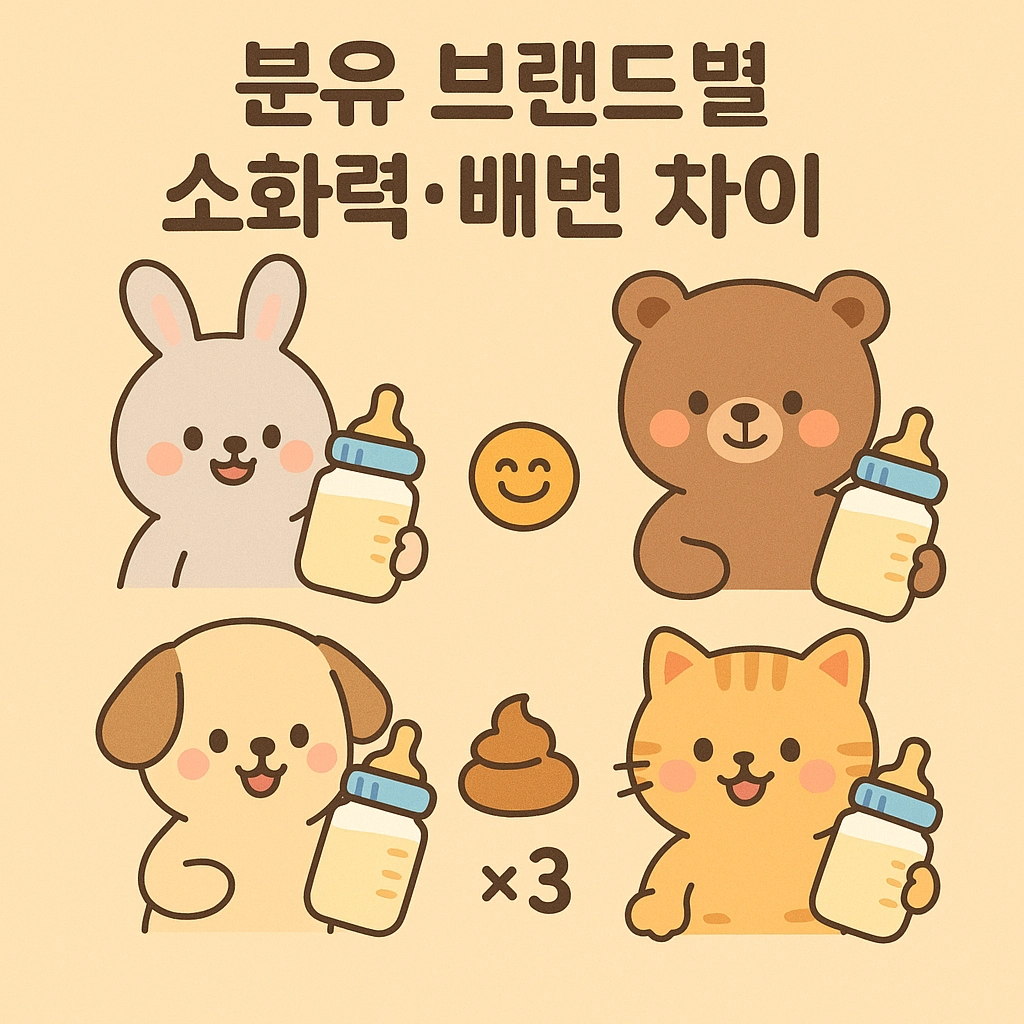 분유 브랜드별 소화력·배변 차이