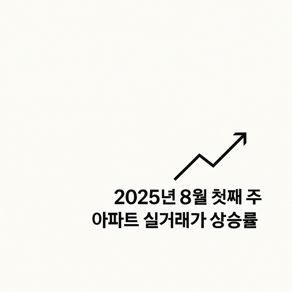 2025년 8월 첫째 주 아파트 실거래가 상승률 TOP 지역 분석