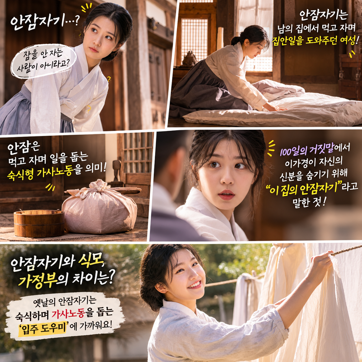 안잠자기 뜻