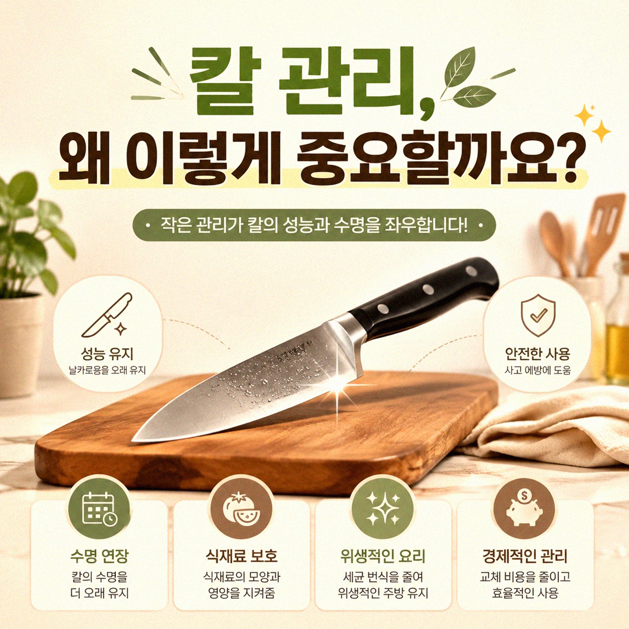 칼 관리, 제대로 하면 요리 속도가 확 달라지는 이유
