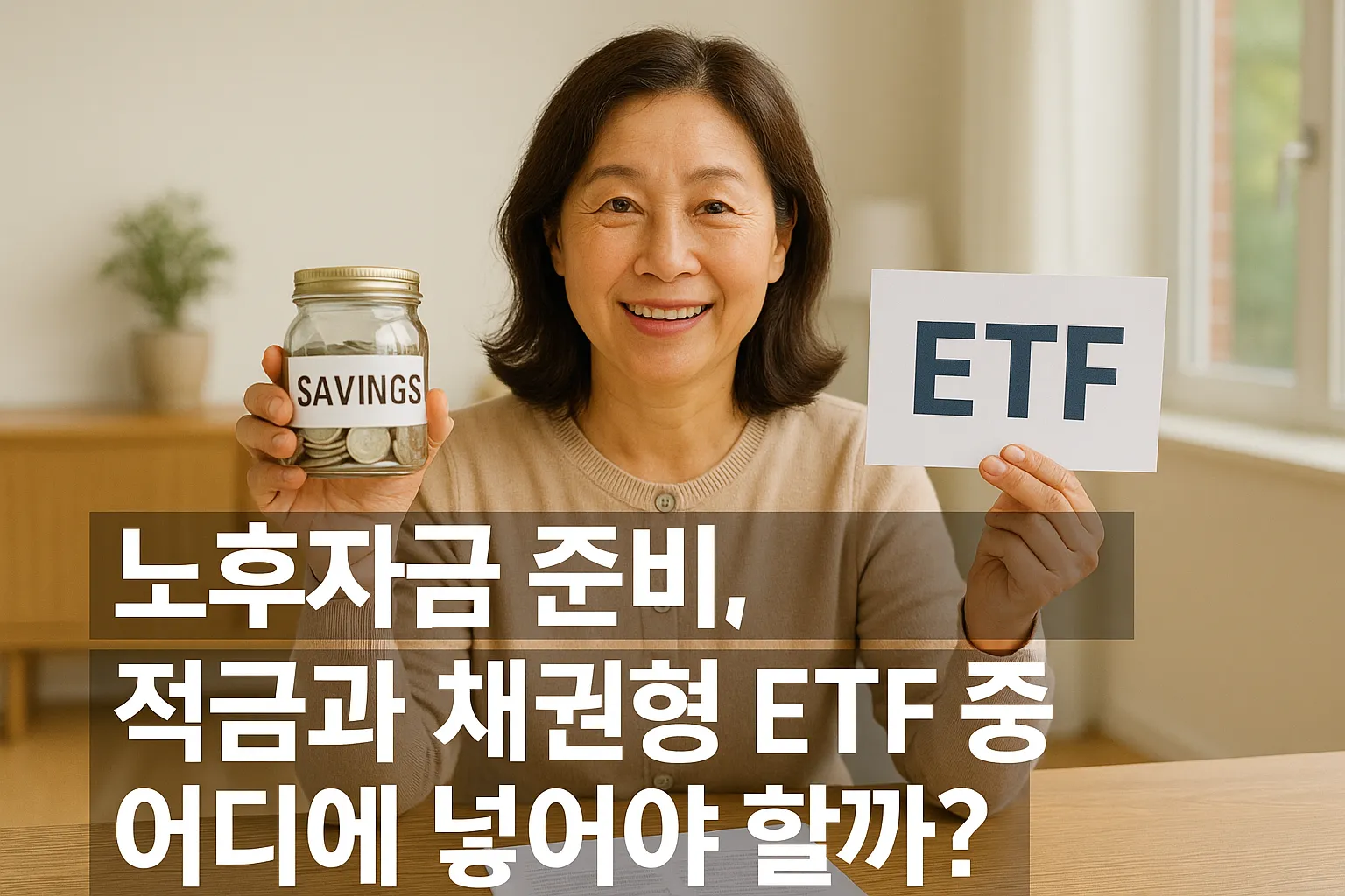 노후자금 준비, 적금과 채권형 ETF 중 어디에 넣어야 할까?