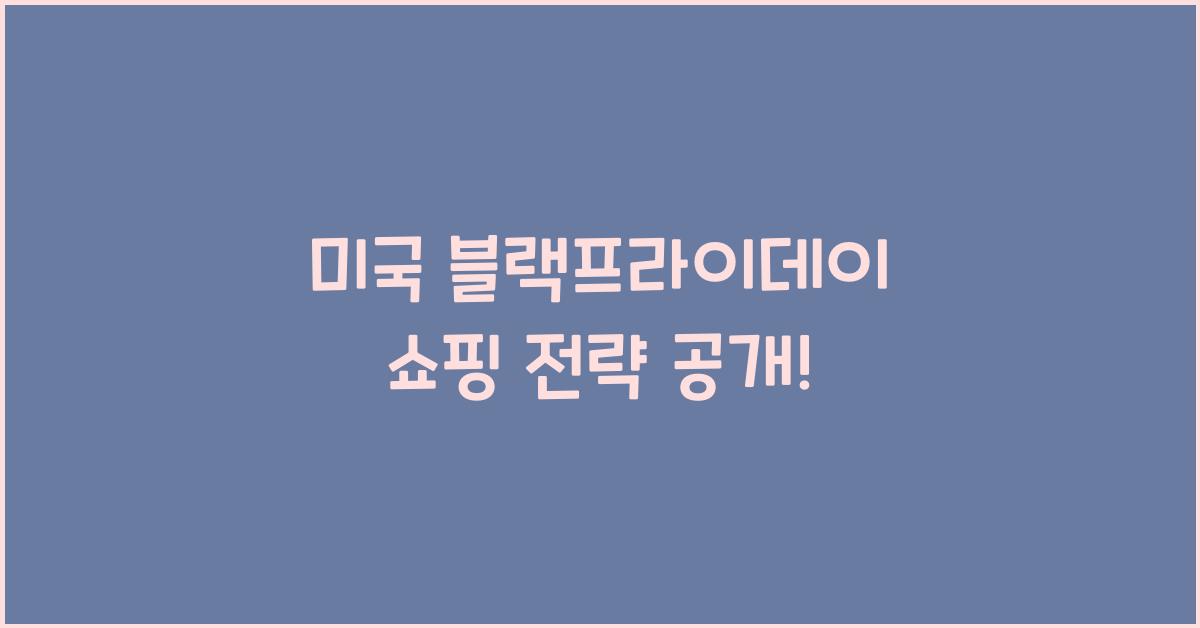 미국 블랙프라이데이