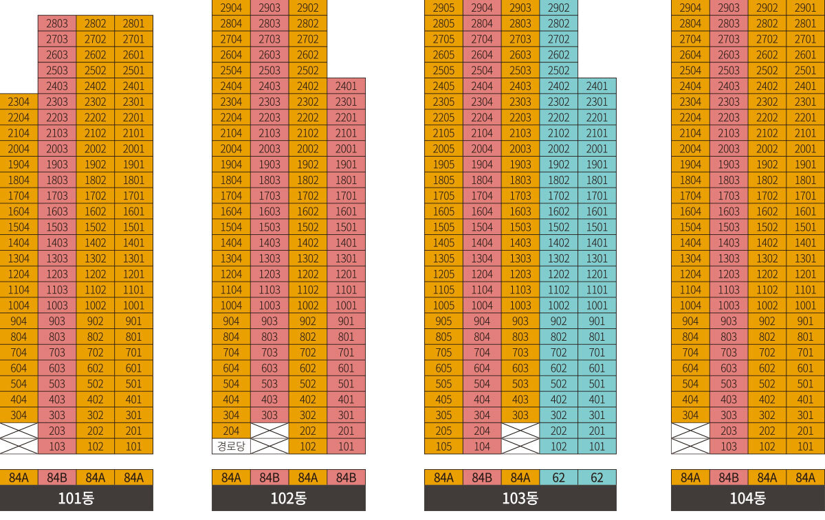 동호수 배치도 이미지