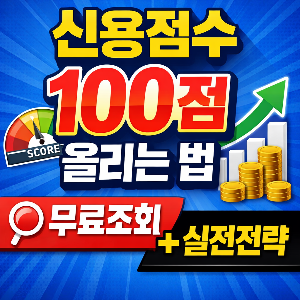 신용점수 올리는 방법 총정리 (한 번에 끝내기 가이드)