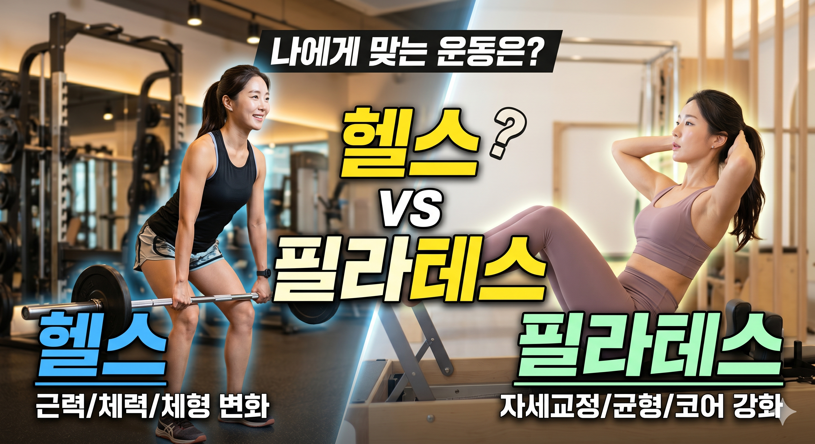 헬스와 필라테스 비교