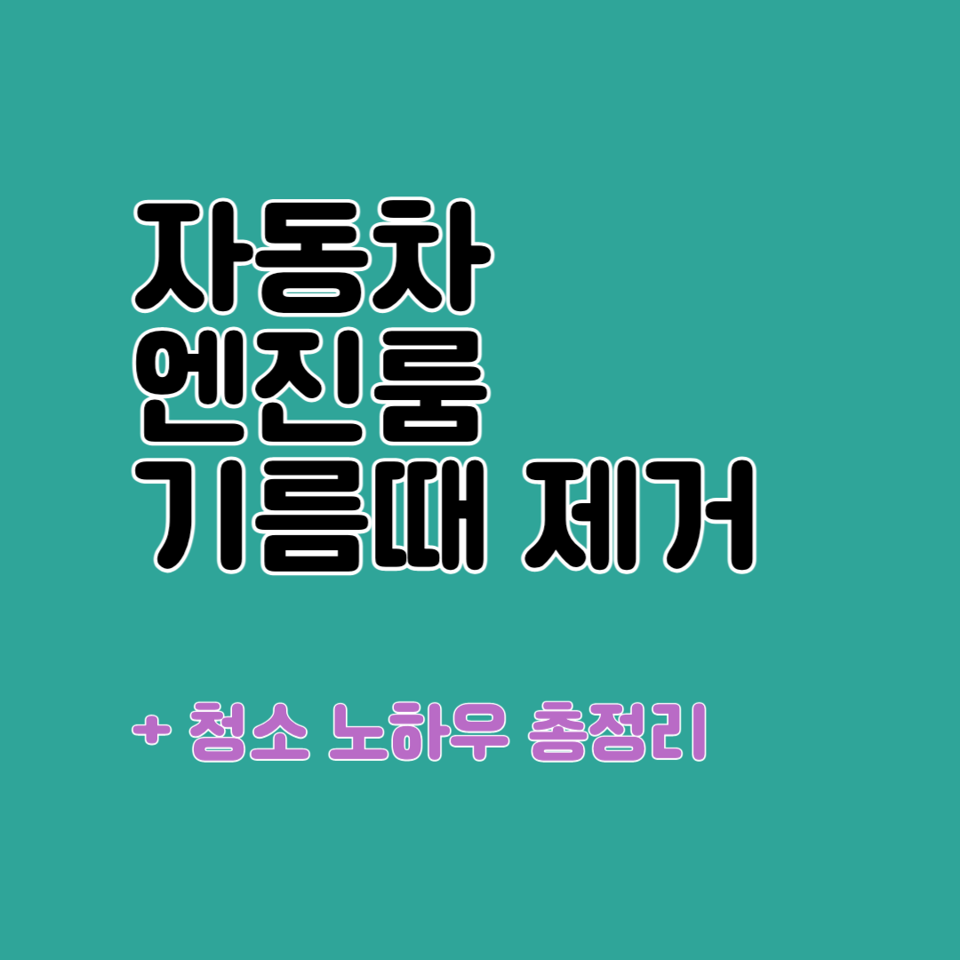 자동차 엔진룸 기름때 제거방법